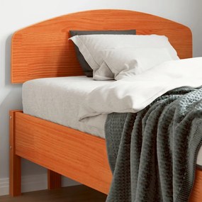 Testiera Marrone Cera 75 Cm İn Legno Massello Di Pino /