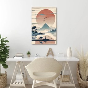 Quadro su tela – Samurai e montagne