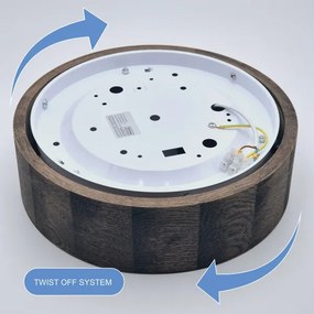 Brilagi - Lampada LED da soffitto CARVALHO 1xE27/60W/230V noce 27 cm