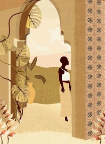 Arte International Carta da parati panoramica Les Mysteres De Madagascar - Dune