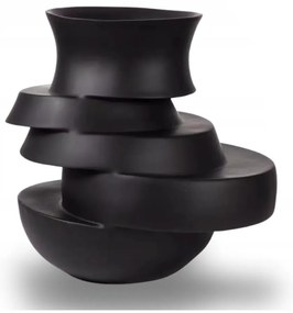 Vaso 38x33x36 cm resina/nero opaco