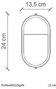 Applique Verticale Classica Brindisi Alluminio E Ceramica Bianco 1 Luce E27