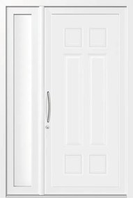 Portoncino d'ingresso Classic4 L 90 x H 210 cm in PVC bianco, apertura spingere a destra