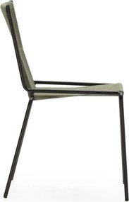 Sedie da pranzo in set verdi in metallo impilabili 2 pz Emily – Marckeric