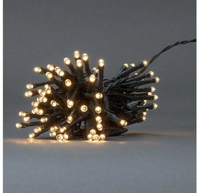 Nedis CLBO96 - Catena natalizia LED 96xLED/7 funzioni/3xAA 7,7m IP44 bianco caldo