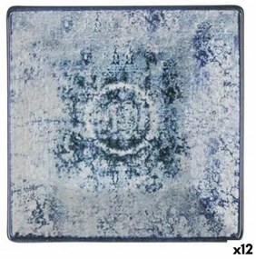 Piatto da Dolce La Mediterránea Electra Porcellana 18 x 18 x 2 cm (12 Unità)