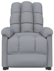 Poltrona reclinabile in tessuto grigio chiaro