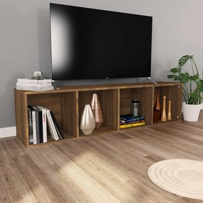 Libreria/Mobile TV Rovere Marrone 36x30x143cm Legno Multistrato