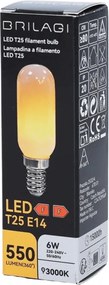 Lampadina LED a filamento T25 E14/6W/230V 3000K - BRILAGI