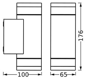 Ledvance - Applique da esterno IVE 2xGU10/35W/230V IP65