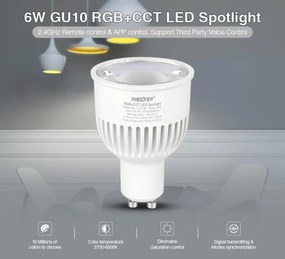 Faretto LED GU10 6W RGB+CCT Dimmerabile Sincronizzazione Automatica Colore RGB+CCT