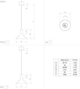 Eglo 390218 - Lampadario a sospensione con filo MORESCANA 1xE27/28W/230V nero