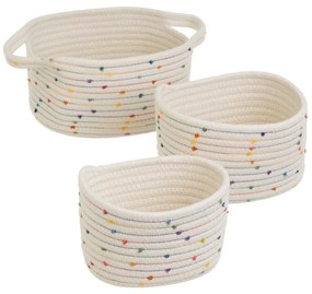 Set di cesti in tessuto 3 pz 30x18x14 cm – Casa Selección