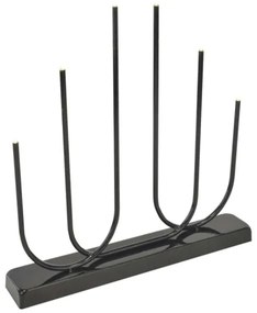 Portacandele natalizio a LED 6xLED/2xAA nero