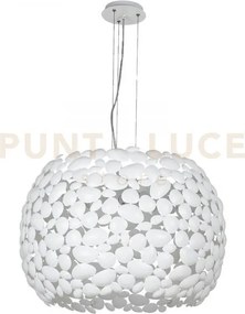 Lampadario a sospensione dioniso bianca 5 luci attacco e27 65x65x14...