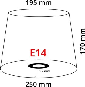 Brilagi - Lampada da tavolo CERIA 1xE14/40W/230V Ø 25 cm rame/bianco
