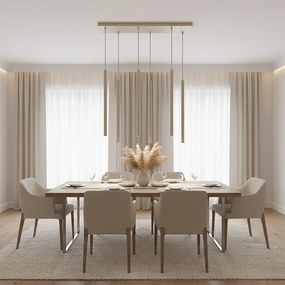 Lampadario a Sospensione in Acciaio SELTER 6 Mokka 6xG9