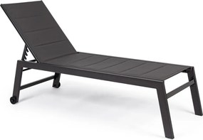 Sdraio da giardino color antracite in metallo regolabile Hilde – Bizzotto