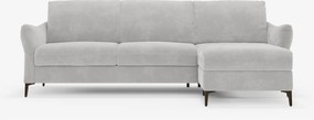 Dalia divano letto angolare con vano contenitore - materasso alto 18 cm in raffinato tessuto smacchiabile T30