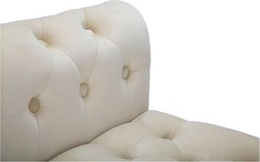 Panchina color crema con rivestimento in velluto Paris – Mauro Ferretti