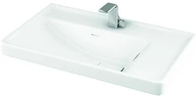 Kamalu - Lavabo sospeso ceramica 60cm bianco lucido Litos-TT86