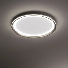 Plafoniera Contemporanea Edge Alluminio Grigio Led Integrato 38W