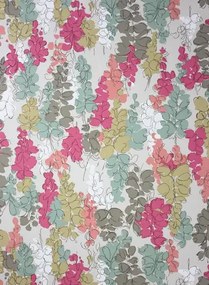 Nina Campbell Carta da parati Fairfield - Aqua/ Rose/ Pink