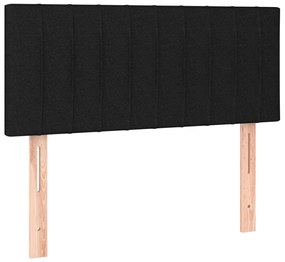 Testiera nera 80x5x78/88 cm in tessuto