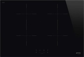 Piano Cottura a Induzione Smeg 70 cm - Vetroceramica Nero, 4 Zone Booster