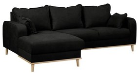 Divano angolare nero (angolo sinistro) Beata - Ropez