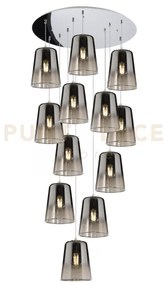 Sospensione cromo tonda 12 luci cromo 1164cr-s12 t-cr