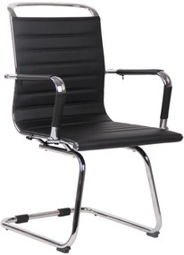 Sedia Per Ospiti Balve: Design Classico E Comfort Contemporaneo / Schwarz / Kunstleder