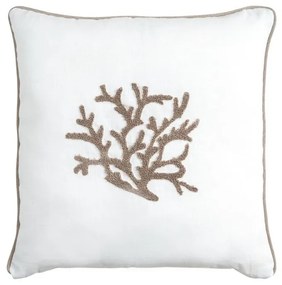 Cuscino Arredo Quadrato con coralli Dante  Colore Bianco, Larghezza x Altezza Home decor 40x40