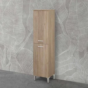 Colonna bagno a terra 150 H rovere tropea con due ante   Martha