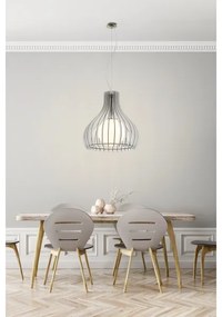 Eglo 96211 - Lampadario sospeso su cavo TINDORI 1xE27/60W/230V Ø 50 cm bianco