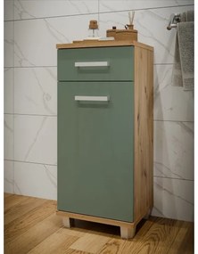 Mobile da bagno VENOM verde/rovere artisan