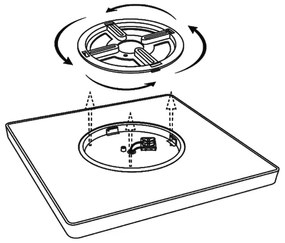 Top Light - Plafoniera LED REVIT LED/36W/230V 3000-6500K 40x40 cm black+RC