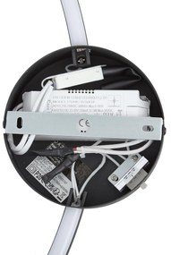 Lampada da parete di design nera 67cm con LED dimmerabile a 3 livelli - Anello