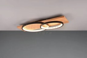 Barca plafoniera led 30w 3500lm, 3000k doppia ellisse metallo nero ...