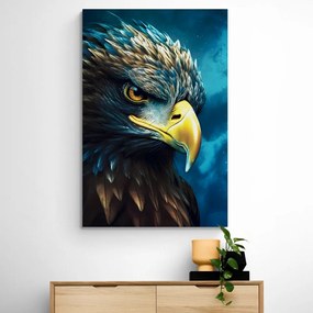Stampa su tela – Aquila blu-oro