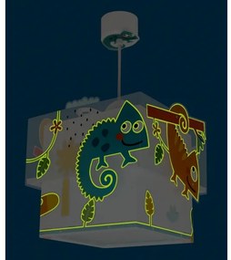 Dalber 63312 - Lampadario per bambini HAPPY JUNGLE 1xE27/15W/230V