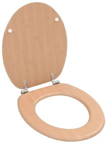 Tavoletta Wc Con Coperchio Mdf Design A Bambù /