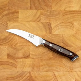 Gudaro - Coltello da cucina per frutta in acciaio damascato FENG 3,5", 67 strati d'acciaio, lunghezza 9,5 cm