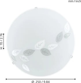 Eglo 80264 - Plafoniera MARS 1xE27/25W/230V
