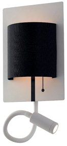 Lampadario Applique Led Pop Eclettico Colore Bianco Nero 6W  Mis 16 x 35 x 18 cm