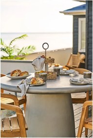 Tavolo da pranzo da giardino rotondo in ceramica ø 60 cm Bonnet – House Nordic