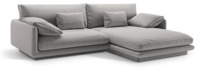 Divano angolare grigio chiaro (angolo destro) Torino - Micadoni Home