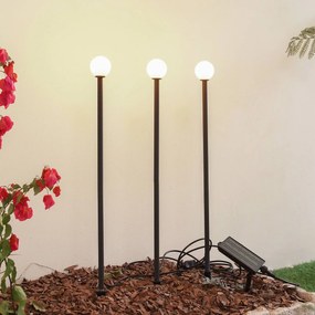 Lampada LED solare Freydis di Lindby, set di 3, nero, 2.000 K