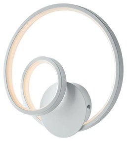 Applique Moderna Malena Con Led Integrato Metallo E Alluminio Bianco