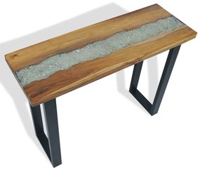 Tavolo consolle in teak 100x35x75 cm